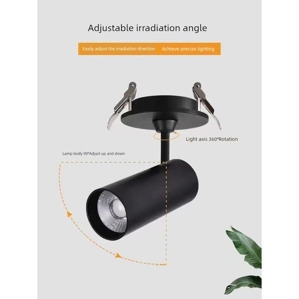 100% Led轨道灯扣上芯嵌入式轨道聚光灯商业家庭商店展厅超市灯
