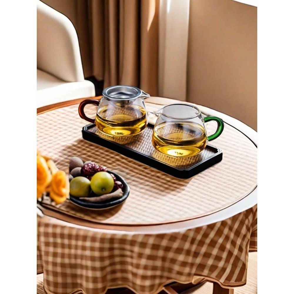 迷你彩把玻璃公道杯高档304锈钢过滤网一体高硼硅耐高温耐寒200ml