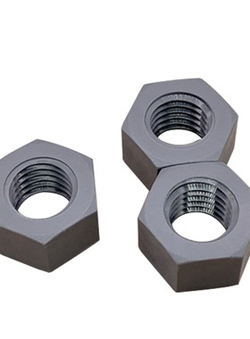 尼龙PVC六角螺母灰色塑料六角螺丝帽防腐耐酸碱螺帽内径M4-M20
