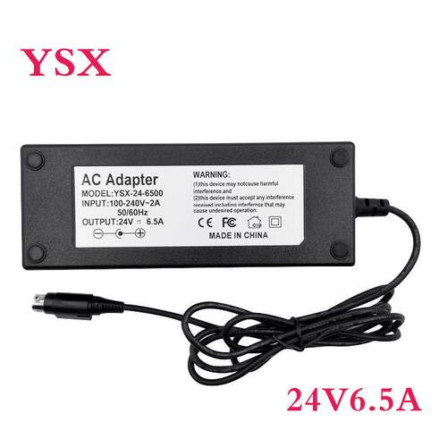 424V6.5AOCC航空头电源适配器24V15印面0W桌式2V6500MA打机适配器