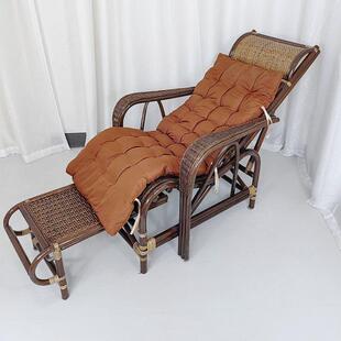 室外 真藤椅折叠藤躺椅 休闲 老人睡 椅进口印植物藤OPT原 尼摇椅