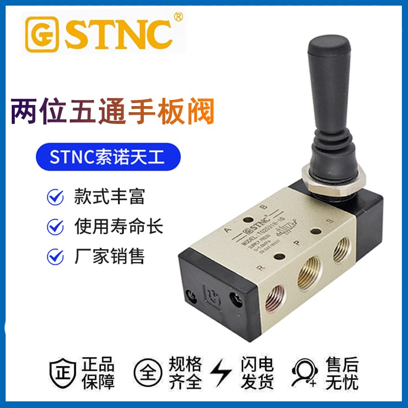 正品STNC天工二位五通气动手板阀TG2521B-08手动开关TG2531B-10 M