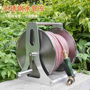 锈不收钢水管纳GUN架园软管46分家用高压园艺园林收管水花管车卷
