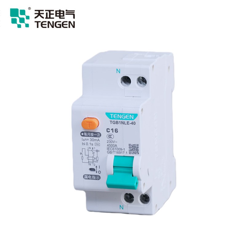 天正电气TGB1NLE-40双进双出DPN漏电保护器1P+N漏电断路家用32A