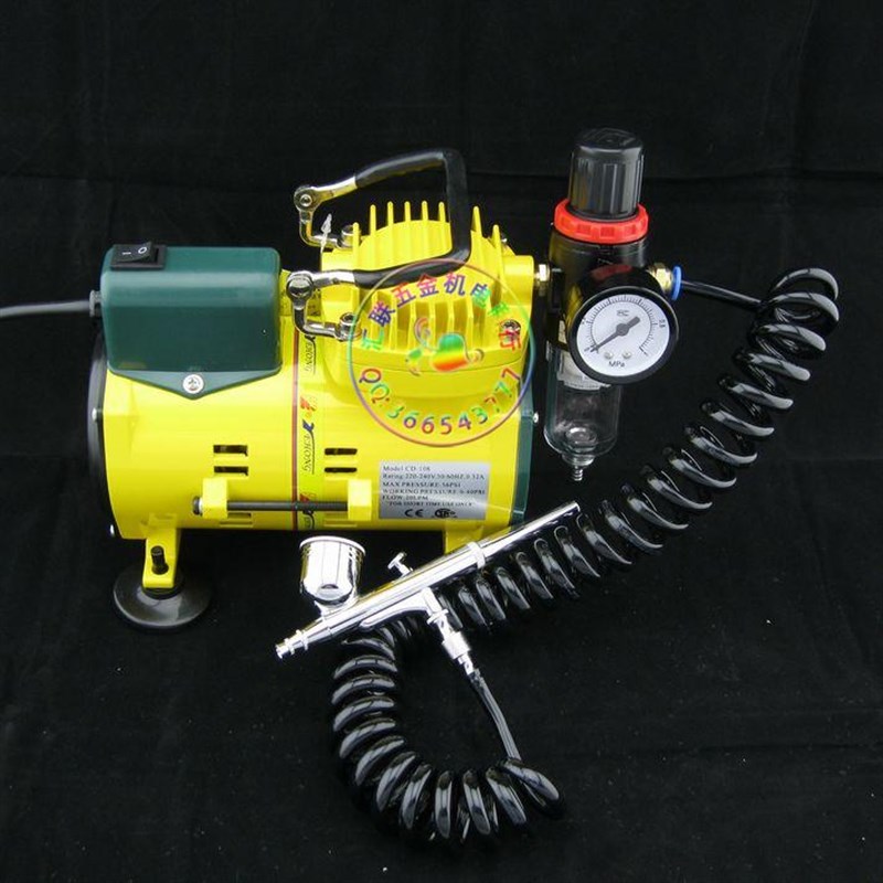 台湾叶红美工喷画泵+HD470喷笔套装 气泵配水隔气管