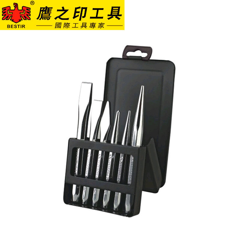 鹰之印   6件铁盒凿冲/6件铁盒销冲/13件样冲  组套(铬钒钢)