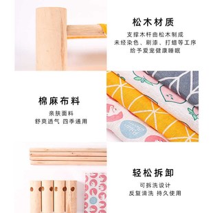 狗床可拆洗木质四季 宠物行军床狗窝夏季 可用猫垫子猫窝狗狗行军床