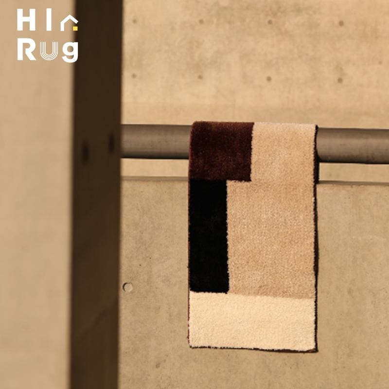中古地毯簇绒卧室拼色床边毯复古客厅茶几地垫衣帽间长条脚垫