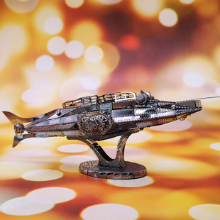 包邮新品南源3D金属拼装模型DIY益智拼图C12202鹦鹉螺号核潜艇