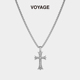 潮流链子配饰男生潮牌百搭装 VOYAGE十字架吊坠男士 嘻哈项链男款 饰