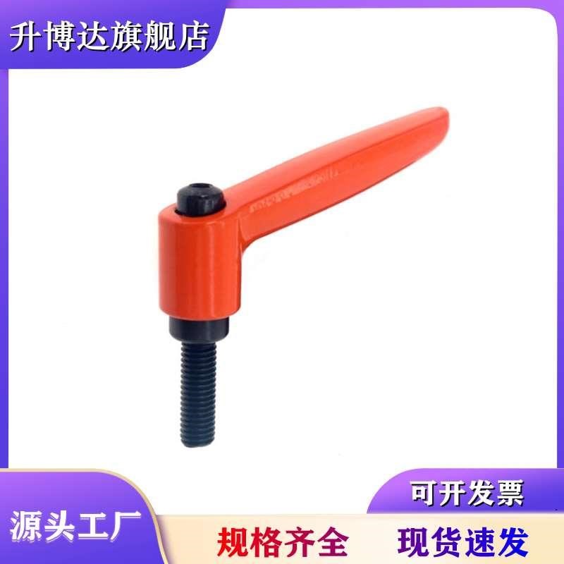 紧定可调位直杆形锌k合金实心手柄万向调节旋转自锁手拧螺丝M4-M1