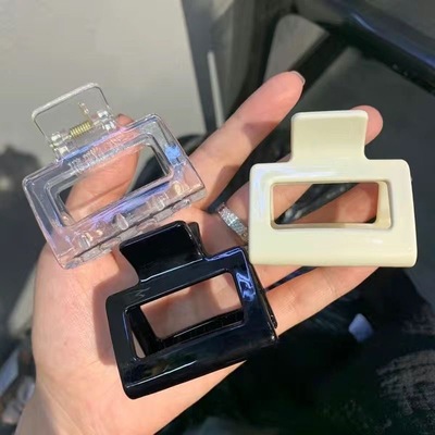 朴彩英同款方形抓夹韩国马尾夹鲨鱼夹后脑勺夹子亚克力发抓头饰女