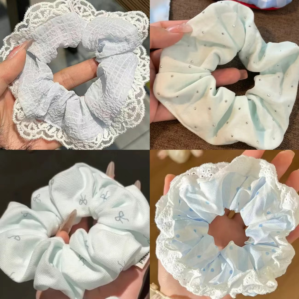 海盐芝士蓝温柔蝴蝶结大肠发圈日韩ins新款甜美仙女气质清新发绳,饰品/流行首饰/时尚饰品新,发饰,淘宝优惠券,粉丝福利购,淘宝优惠卷