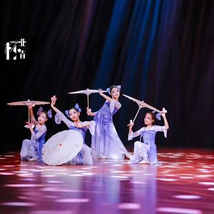 如梦令舞蹈儿童古典舞演出服女童飘逸汉服纱衣表演服装纸伞道具