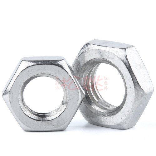 304不锈钢六角薄螺母 薄螺帽 扁薄螺母 细牙薄螺母M3M4 M5M6M8M20