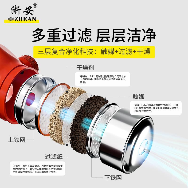 过滤式消防自救呼吸器火灾逃生消防面具防毒防烟面罩家用酒店3C