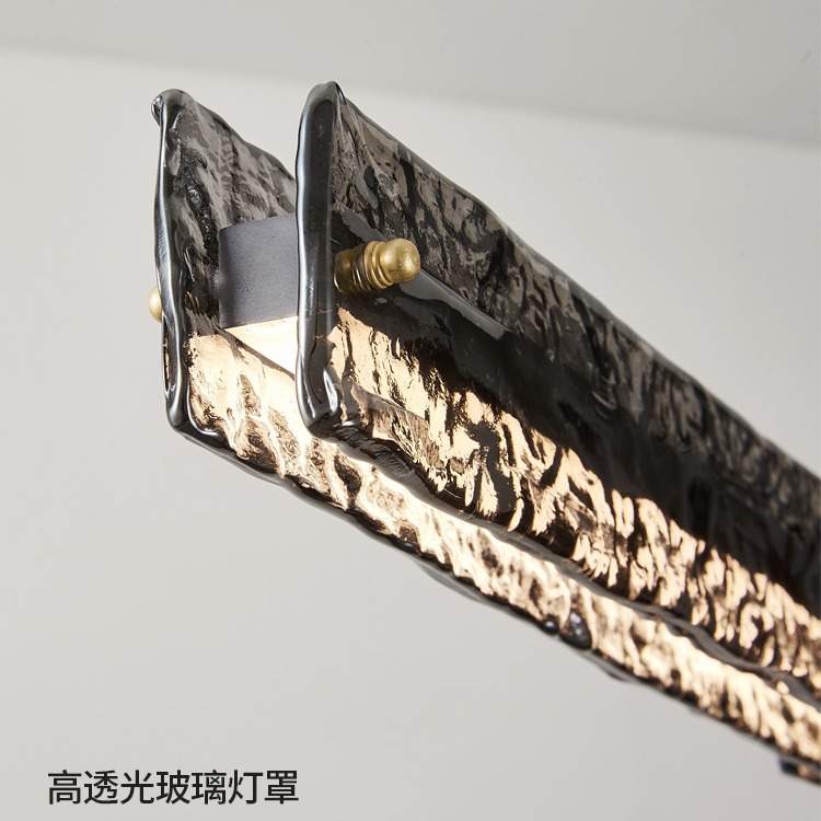 餐厅吊灯轻奢饭厅餐桌吧台灯具现代意式极简长条餐厅灯简约全铜灯