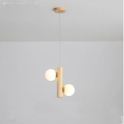 北欧创意客厅卧室魔豆木艺吊灯简约餐厅吧台服装店火锅店个性灯具