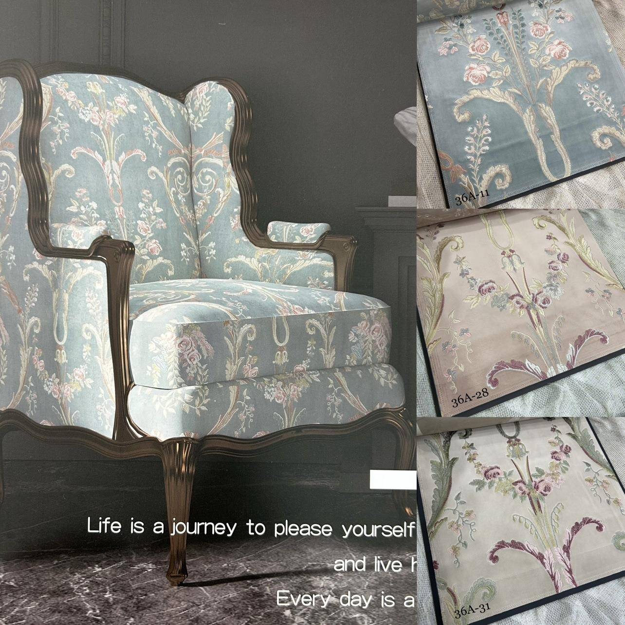 门幅140cm法式复古欧式绣花绒布沙发布窗帘布面料客厅高窗满绣布