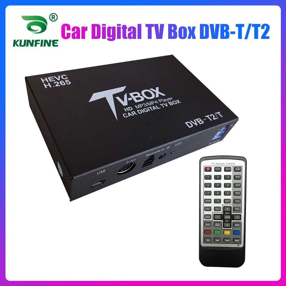 车载电视信号盒DVB移动数字电视盒DVB-T2HEVCH.265接收调谐器盒