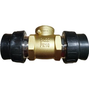 PE止回阀单向阀重型卧式63 75 90 110 4寸回流防倒灌