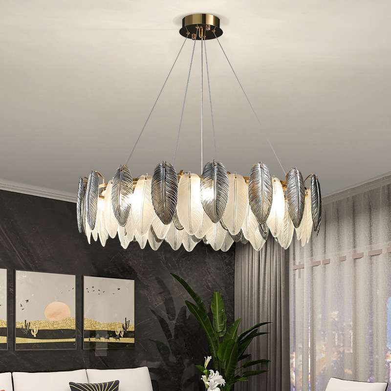 现代简约水晶大吊灯新款轻奢客灯创意卧室灯欧式餐厅灯具