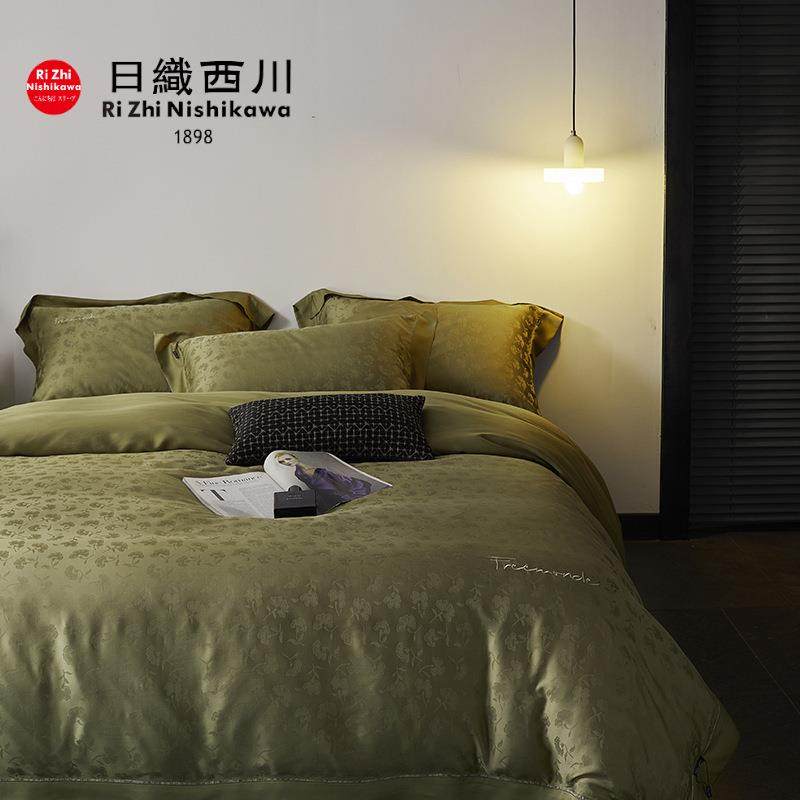 轻奢高级感A类140支兰精天丝四件套夏季冰丝裸睡床单被套床上用品