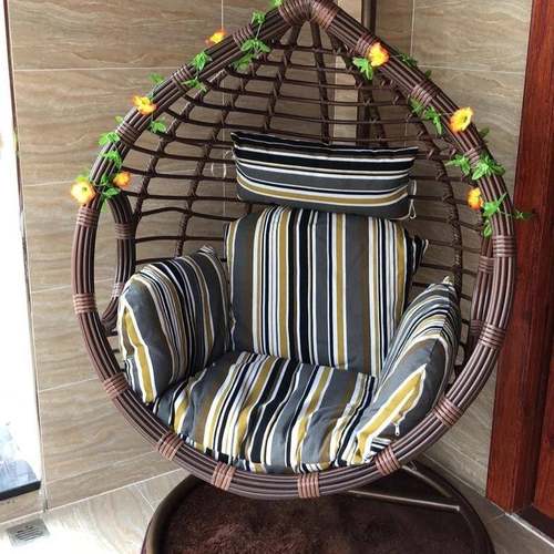 圆形吊篮室内休闲户外摇椅秋千吊床藤椅单人鸟巢吊椅摇篮吊兰粗藤