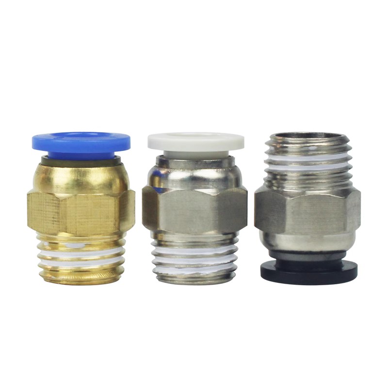 直通螺纹气管气动快插快速接头PC4/6/8/10/12/16-M5