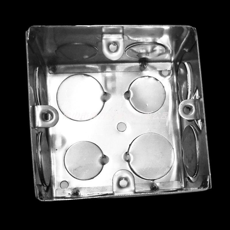 304不锈钢底盒86型暗装分线盒120型明装接线盒开关盒单盒双盒三盒