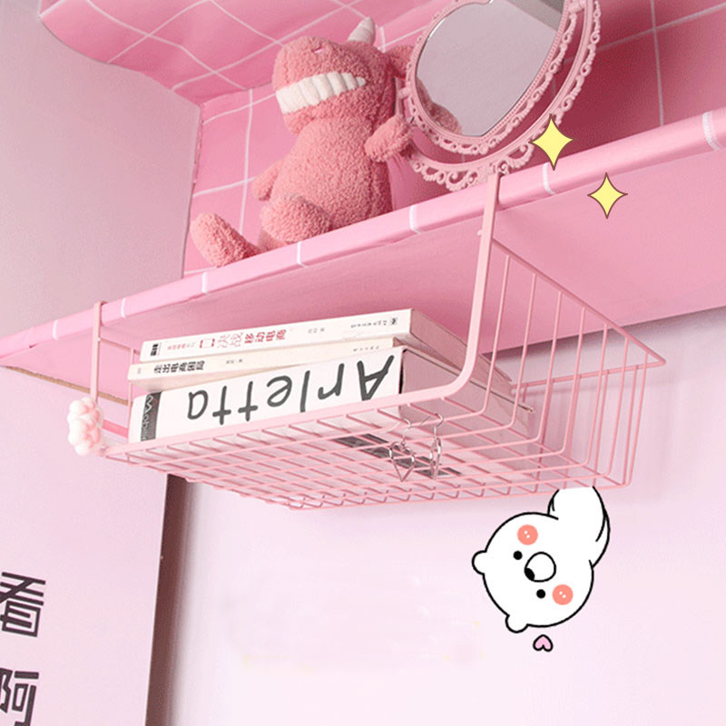 懒人学堂大学生衣柜分层置物架宿舍神器床上女寝室挂篮书桌收纳篮