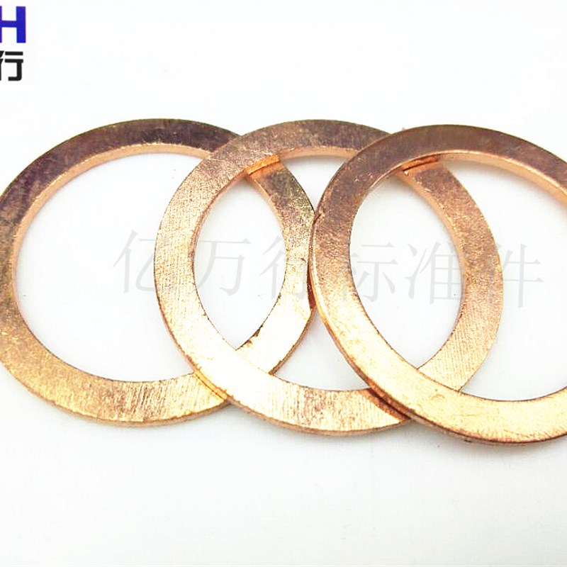 紫铜垫片船用密封圈垫片压力表专用平垫铜圆形垫圈 M4M1012M27M60
