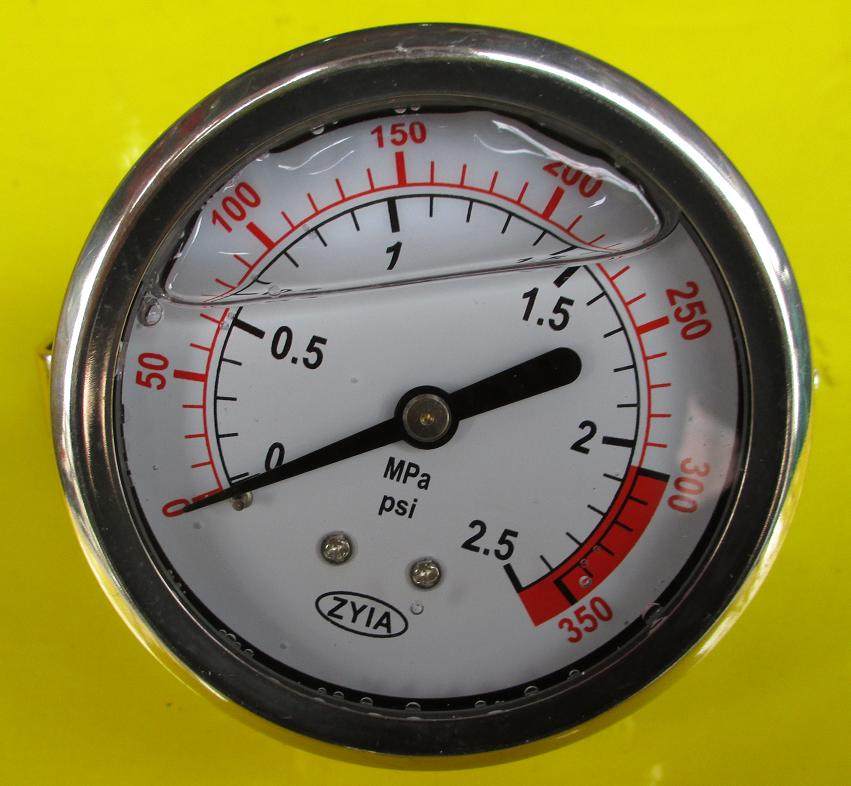 ZYIA轴向带支架耐震压力表 YN-60Z 净水器压力表 2.5mpa 350psi
