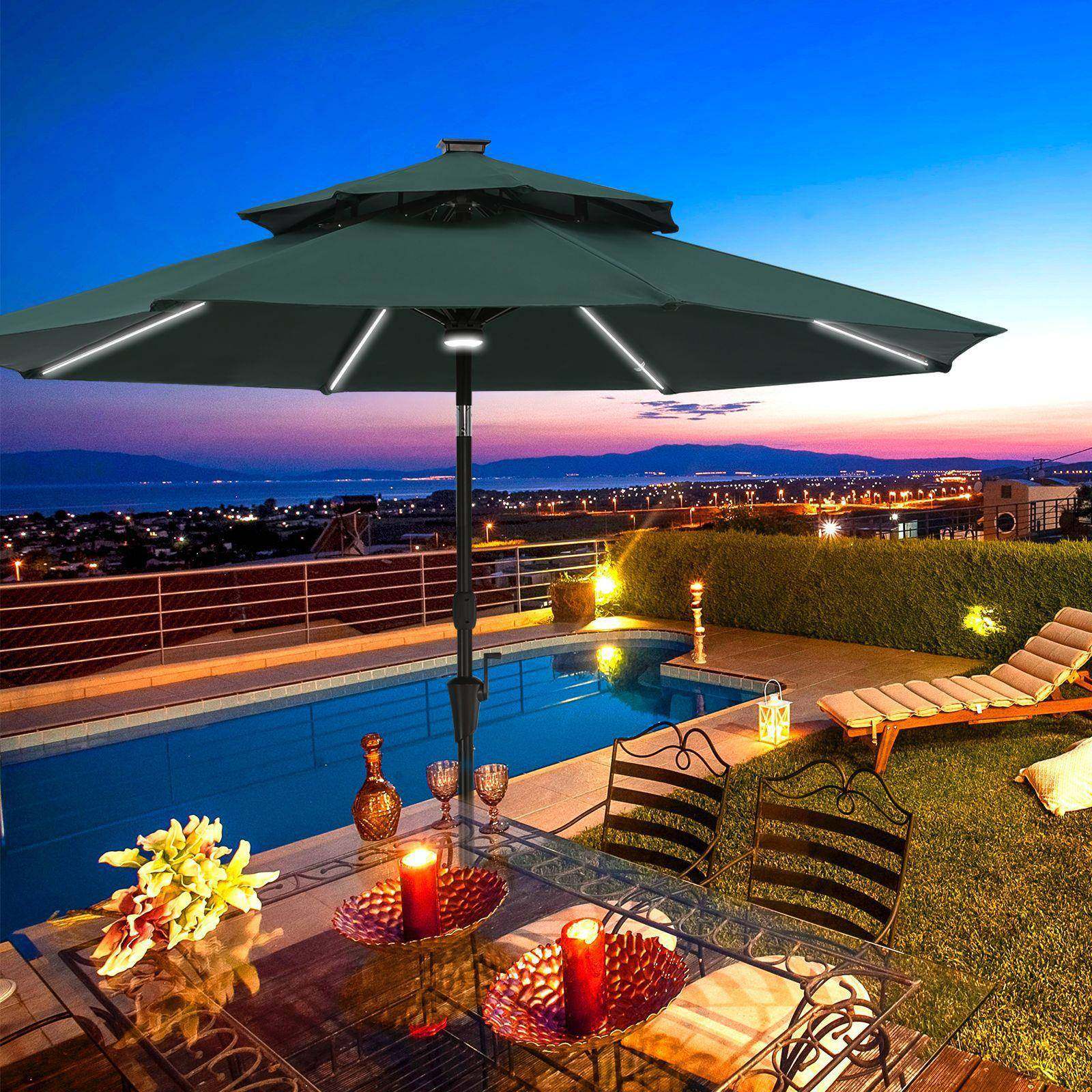 户外阳台庭院遮阳伞花园防水防晒太阳能带灯中柱伞户外桌椅伞组合,纺织面料/辅料/配套,纺织机械配件,淘宝优惠券,粉丝福利购,淘宝优惠卷