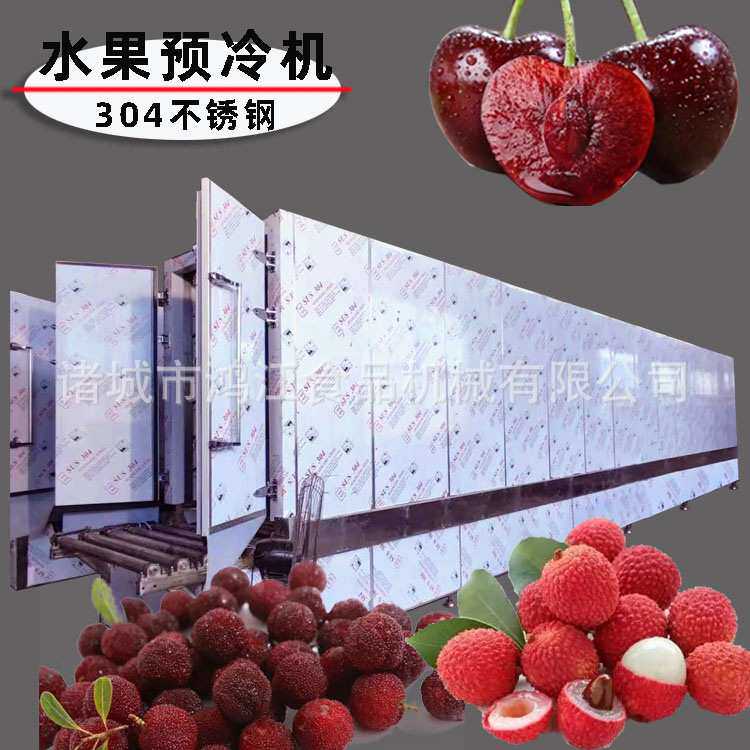 喷淋降温机从30降到8℃ 整筐荔枝降温设备 自动制冷循环水降温机