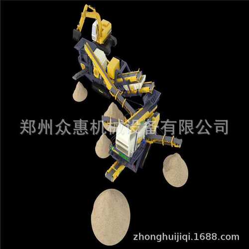 建筑垃圾移动制砂机 时产60吨煤矸石水泥块破碎机设备 运行平稳