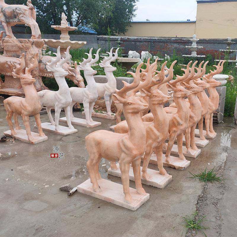 石雕鹿晚霞红母子鹿天然大理石动物山羊雕塑户外草坪梅花鹿摆件,纺织面料/辅料/配套,纺织机械配件,淘宝优惠券,粉丝福利购,淘宝优惠卷