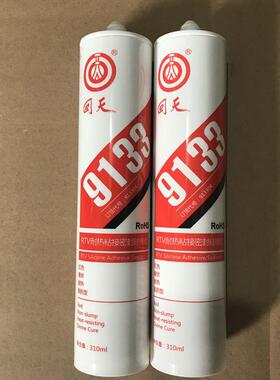 回天9133RTV耐热粘接密封硅橡胶9132耐高温红色半流淌密封胶310ml
