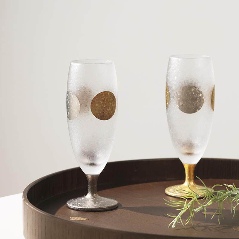 日本aderia石冢哨子磨砂日月威士忌香槟杯玻璃酒杯对杯结婚礼物