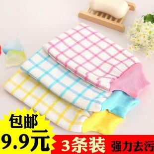 搓澡巾女男加厚双面沐浴手套成人韩国强力磨砂搓泥背家用洗澡神器