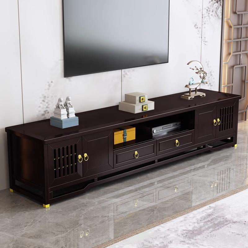 新中式实木电视柜轻奢电视柜茶几组合简约客厅储物柜岩板茶几矮柜