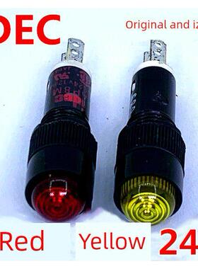 IDEC正品和泉AP8M222G 222R G Y指示灯24V红色黄色凸头形开孔8MM