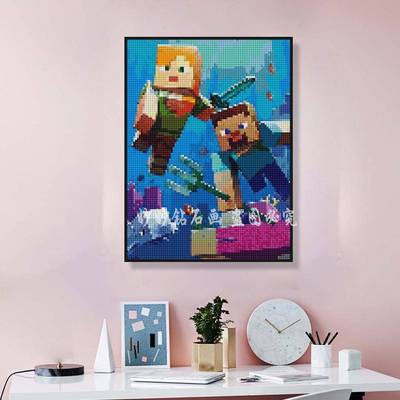2025新款我的世界全钻石画儿童男孩手工DIY点钻十字绣客厅房间砖