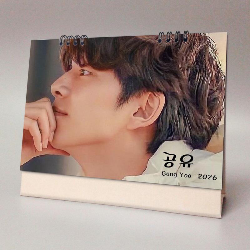 孔刘2026年横版桌历韩国明星周边纪念应援礼品可记事跨年月历孔侑