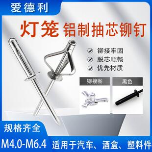 灯笼抽芯铆钉大帽沿拉铆钉大帽黑色灯笼铆钉奔驰门板汽车专用铆钉