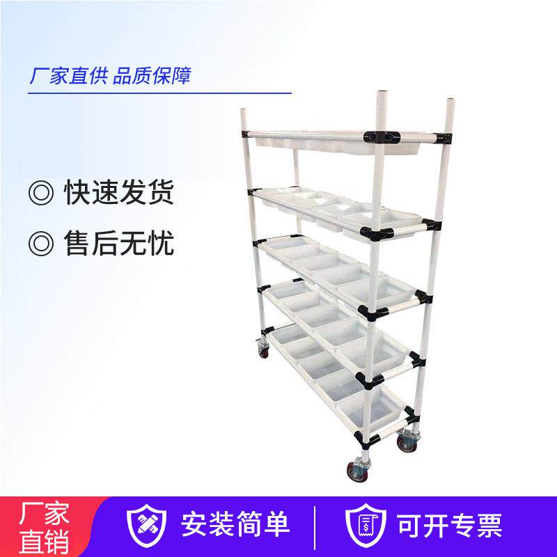 拣货车电商仓库多层分拣整理配货打包周转框料篓精益管线棒推车