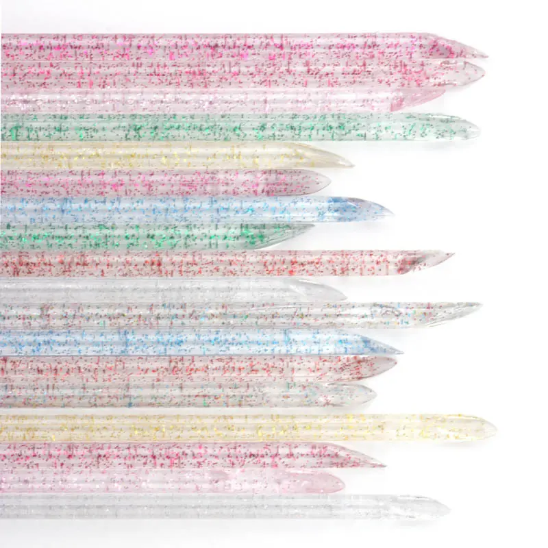 源头工厂新款8.5m水晶美甲棒 多色双头水晶点钻棒点花笔死皮推子