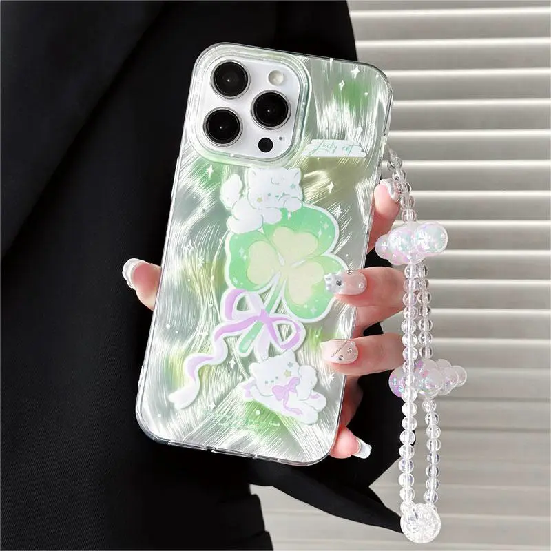 知泰iphone16pro15promax适用ins风13/14羽纱x大孔透明