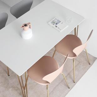 轻奢AT 铁歺桌小型约桌子家用北欧餐户桌 3722A艺餐桌现代ins风格