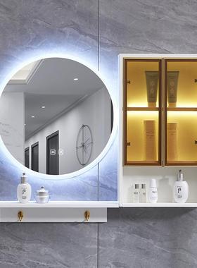 生间ZG-73076室镜卫柜带防雾化妆智能圆镜子浴单独挂墙式收纳一体